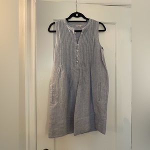 Faherty Linen Striped Dress
